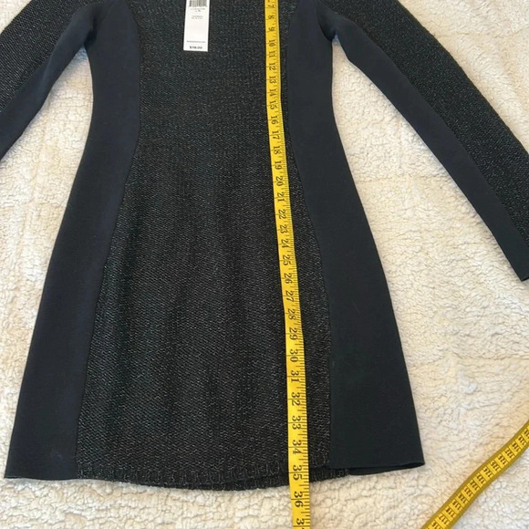 BCBGeneration Black/comb long sleeve sweater knit dress size M - Picture 11 of 12